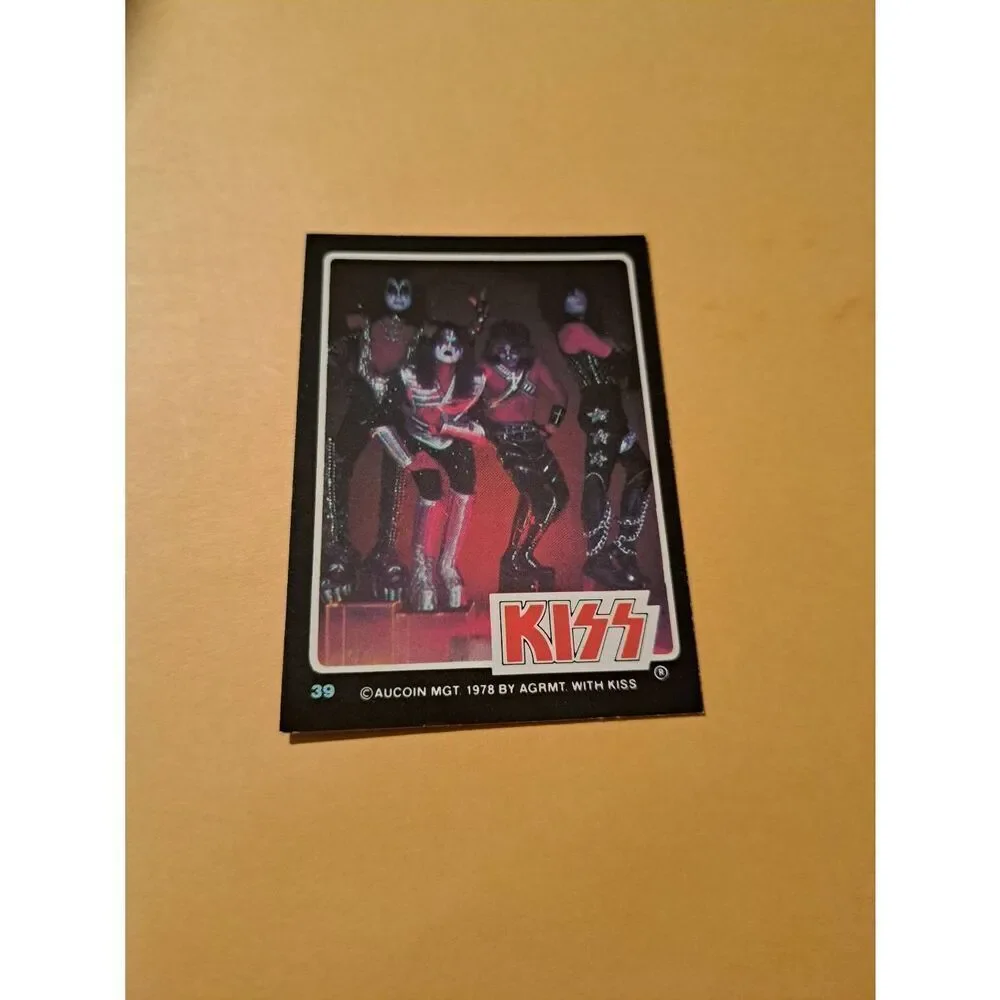 Vintage 1978 Aucoin Management AGRMT KISS Trading Card No 39 Collectible Rock